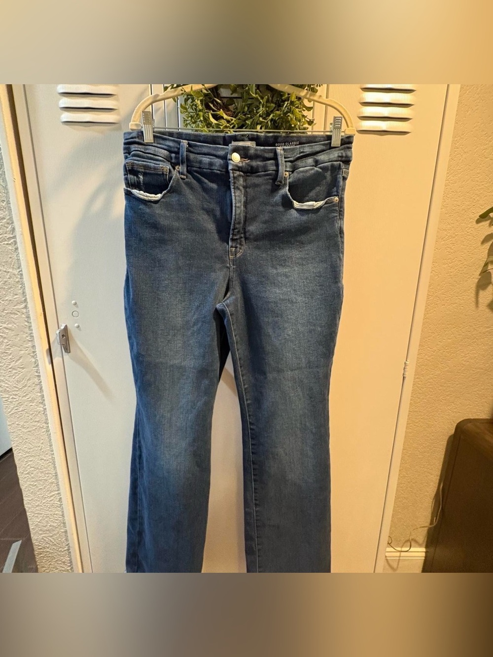 Good American high rise classic bootcut jeans Size 14 33.5” inseam